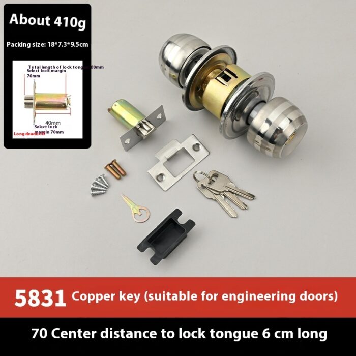 Stainless Steel Spherical Door Lock - Image 5