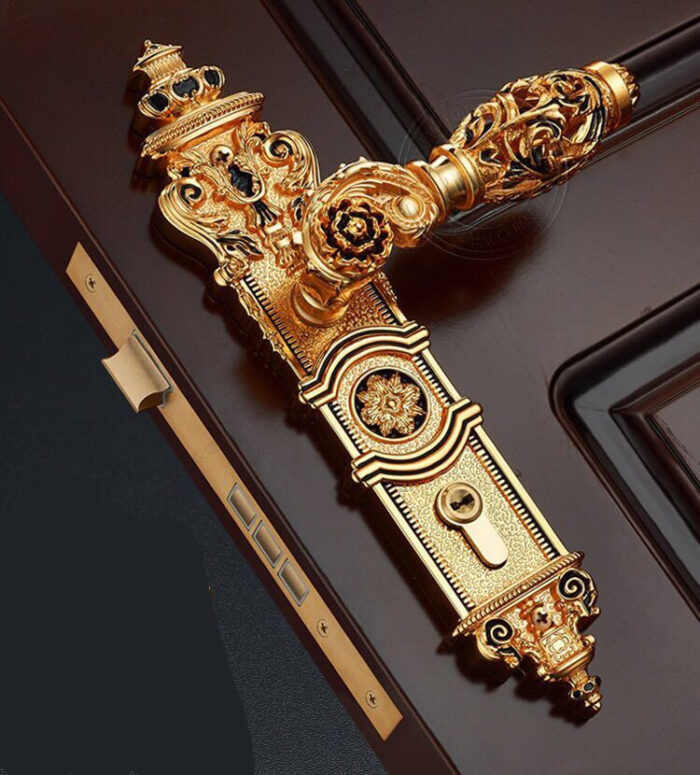 Wooden Door Lock Handle Lock Room Door Lock European Luxury Style Villa Lock - Image 2