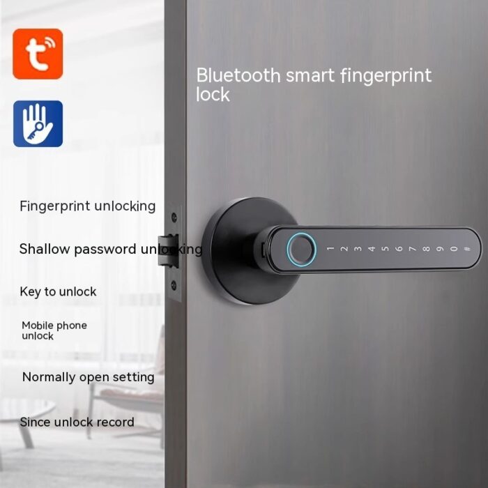 Punch-free Fingerprint Lock Household Wooden Door Smart Lock - Image 5