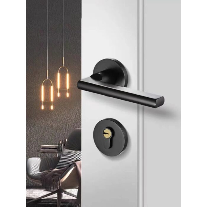 Household Indoor Split Magnetic Door Lock Handle - Image 3