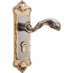 European Style Retro Aluminum Bedroom Door Lock - Image 2