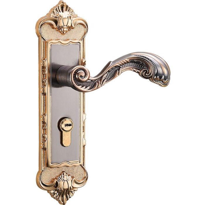 European Style Retro Aluminum Bedroom Door Lock - Image 2