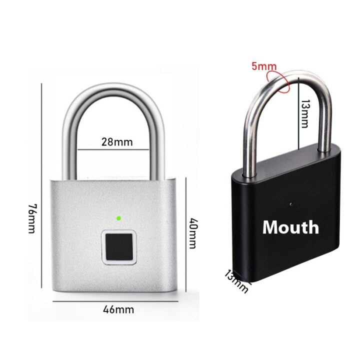 Electric Home Technology Intelligent Waterproof Fingerprint Padlock - Image 6
