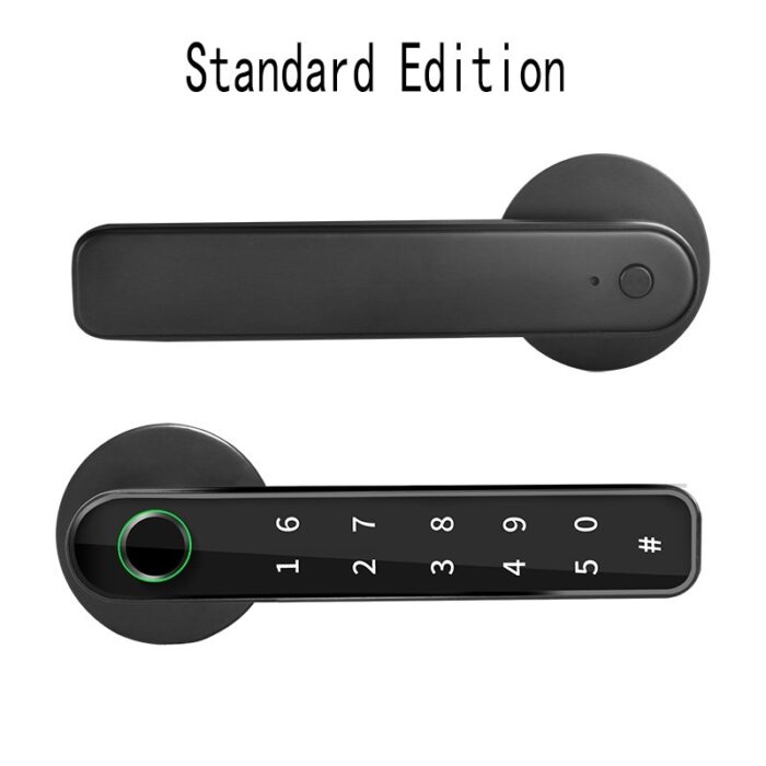 Graffiti Smart Spherical Door Handle Lock Wooden Door Fingerprint Password Lock - Image 6