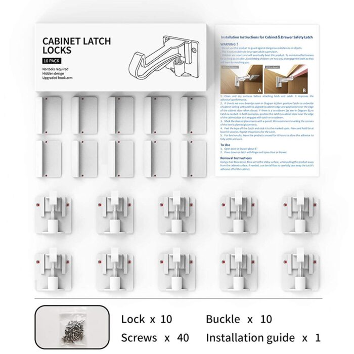 Child Invisible Drawer Lock Protective Cabinet - Image 6