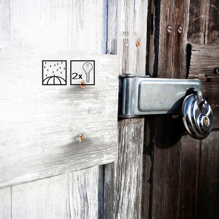 Rust Steel Round Cake Warehouse Door Lock - Image 1