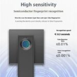 Indoor Door Office Wooden Door Fingerprint Lock Household - Image 5