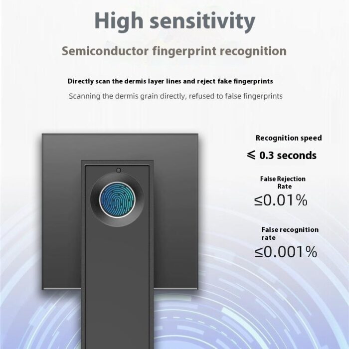 Indoor Door Office Wooden Door Fingerprint Lock Household - Image 5