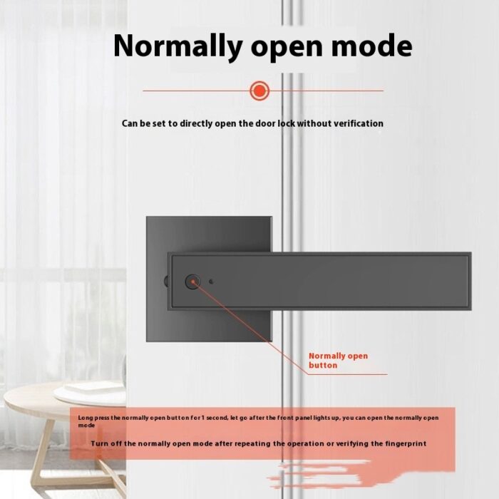 Indoor Door Office Wooden Door Fingerprint Lock Household - Image 4