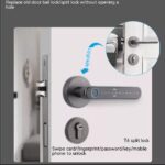 Punch-free Fingerprint Lock Household Wooden Door Smart Lock - Image 3