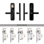 Cat Eye Camera Smart Fingerprint Password Timber Door Lock - Image 5