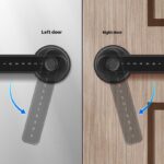 Graffiti Smart Spherical Door Handle Lock Wooden Door Fingerprint Password Lock - Image 4