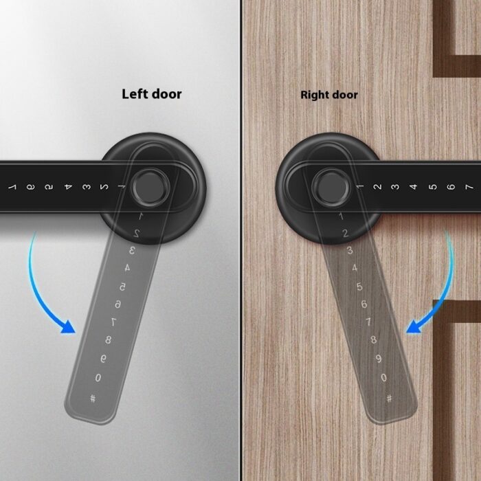 Graffiti Smart Spherical Door Handle Lock Wooden Door Fingerprint Password Lock - Image 4