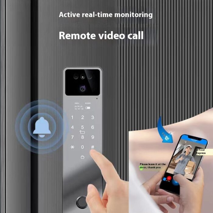 Face Recognition Fingerprint Password Smart Door Lock - Image 1