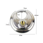 Rust Steel Round Cake Warehouse Door Lock - Image 5