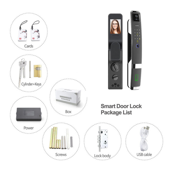 Face Recognition Anti-theft Fingerprint Password Smart Door Lock - Image 5