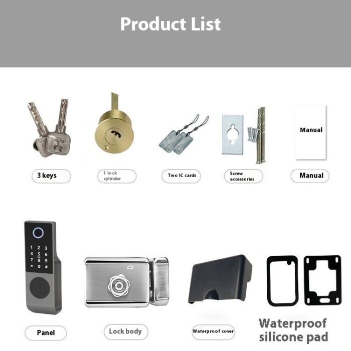 Waterproof Fingerprint Smart Door Lock Apartment Password - Image 4