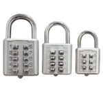Button Combination Lock Alloy Padlock - Image 2