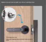 Punch-free Fingerprint Lock Household Wooden Door Smart Lock - Image 4