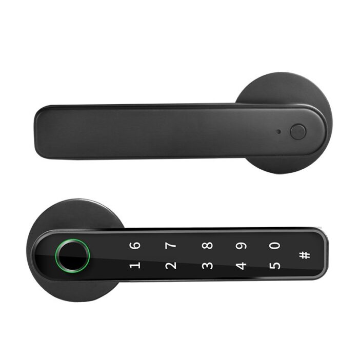 Graffiti Smart Spherical Door Handle Lock Wooden Door Fingerprint Password Lock - Image 5