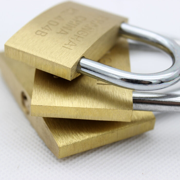 Household Modern Minimalist Small Lock Earth Copper Padlock - Image 1