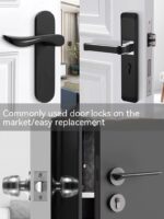 Punch-free Fingerprint Lock Household Wooden Door Smart Lock - Image 2