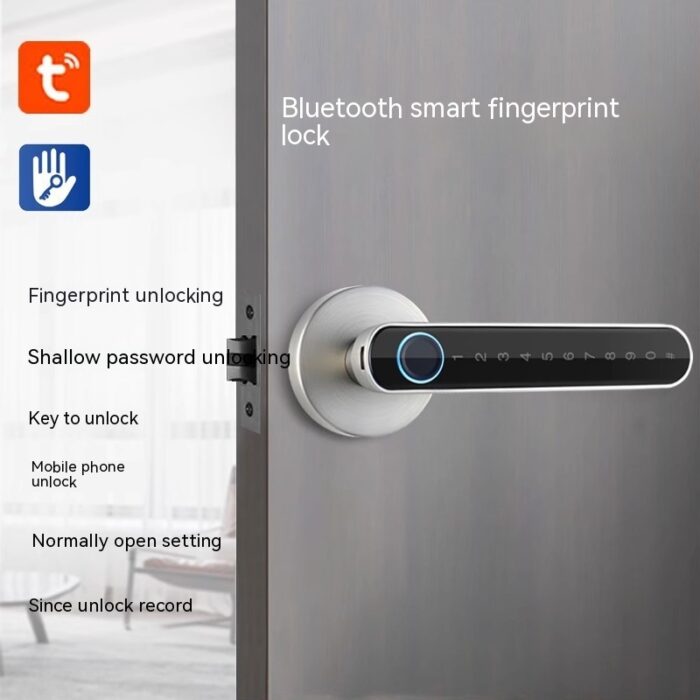 Punch-free Fingerprint Lock Household Wooden Door Smart Lock - Image 6