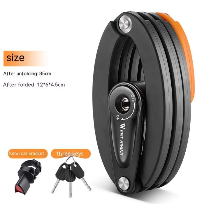 Anti-theft Key Mountain Bike Electric Car Chain Lock Motorcycle Folding Lock - Image 6
