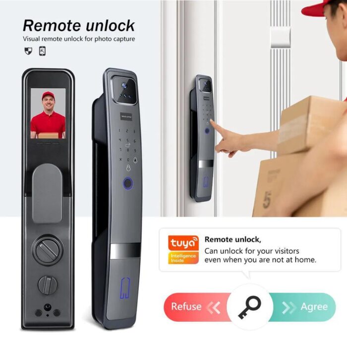 Face Recognition Anti-theft Fingerprint Password Smart Door Lock - Image 2