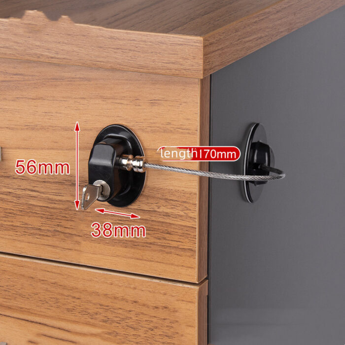 Anti-pinch Hand Cabinet Door Lock For Children's Drawer - Image 2