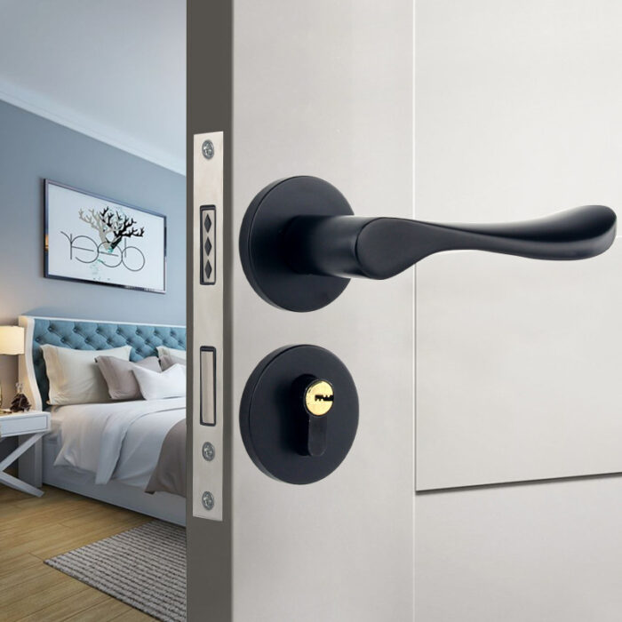 Household Indoor Split Magnetic Door Lock Handle - Image 1