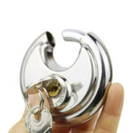 Rust Steel Round Cake Warehouse Door Lock - Image 3
